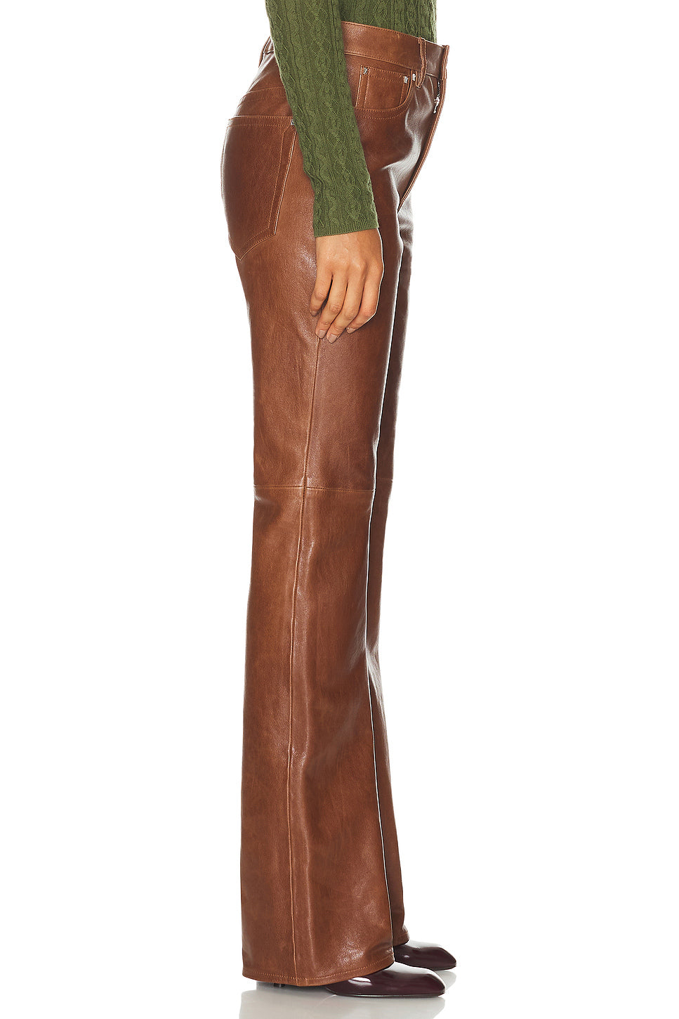 Leather Straight Leg