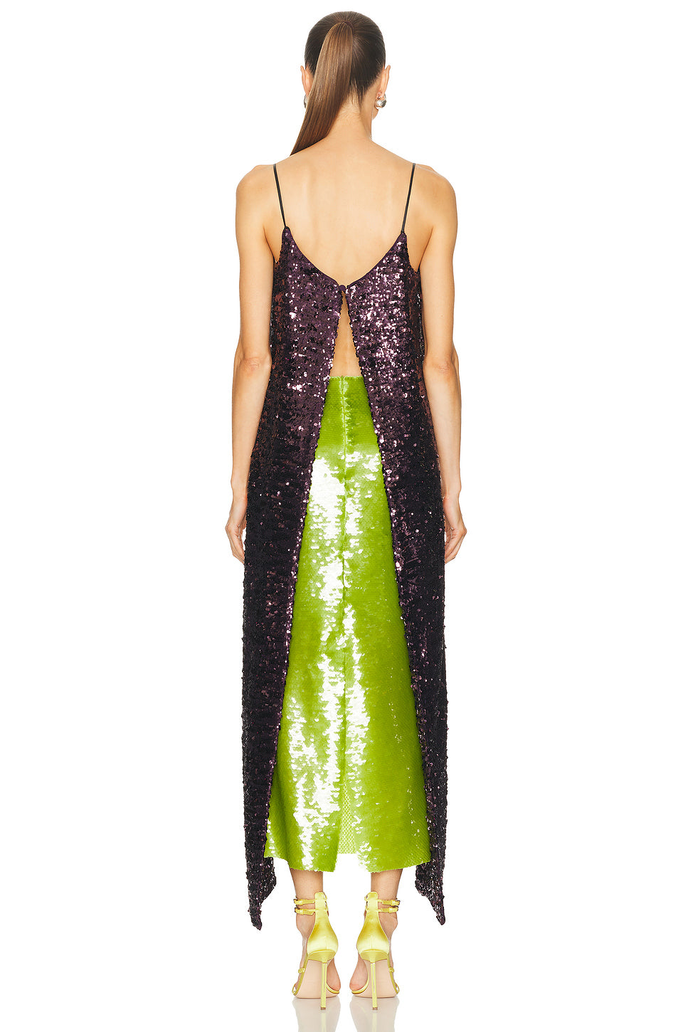 Paillette High Low Tank Top