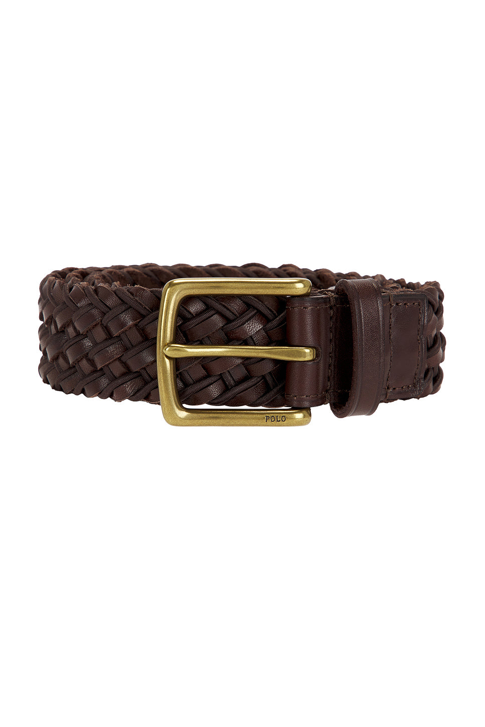 Leather Webbing Braided Stretch Belt