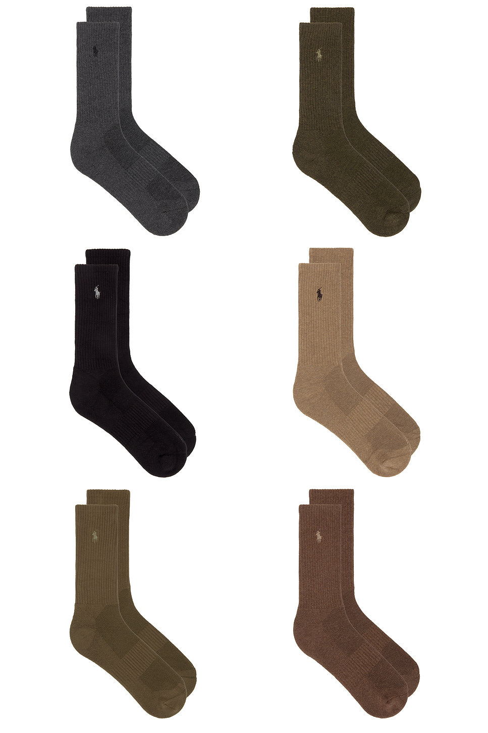 Performance Cotton Crew Socks 6-Pack