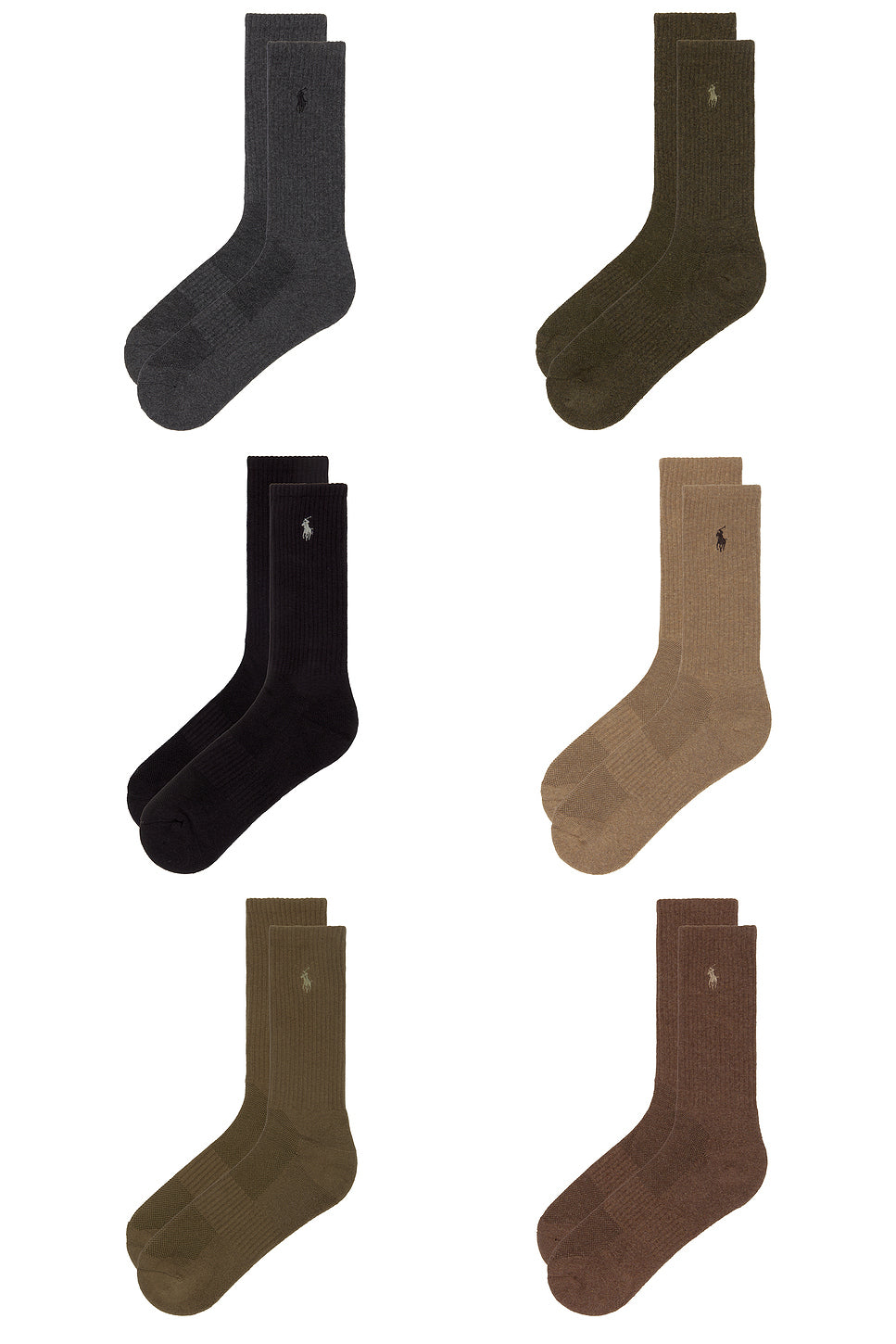 Performance Cotton Crew Socks 6-Pack