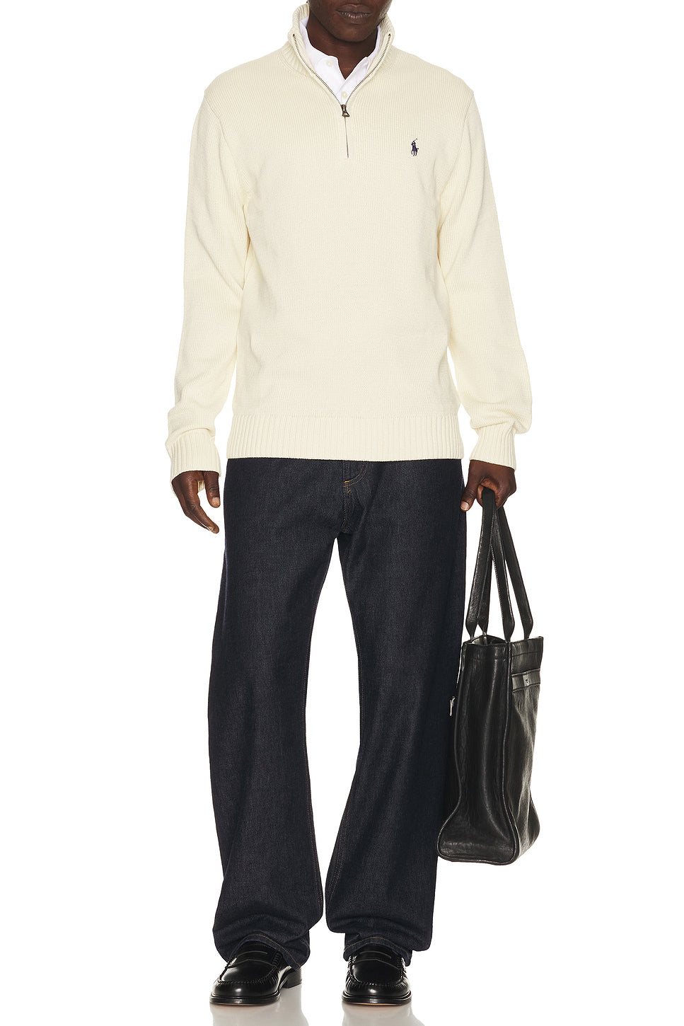 Cotton Quarter-Zip Sweater