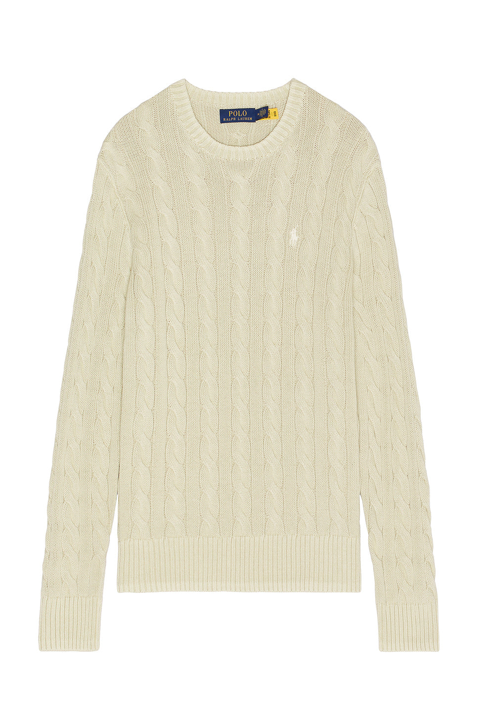 Garment Dyed Cable Knit Crewneck Sweater