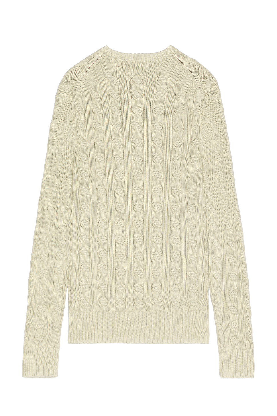 Garment Dyed Cable Knit Crewneck Sweater