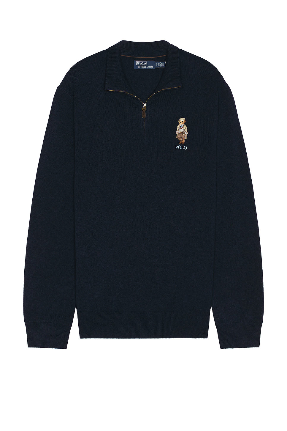 Lex Merino Wool Novelty Bear 1/2 Zip Sweater