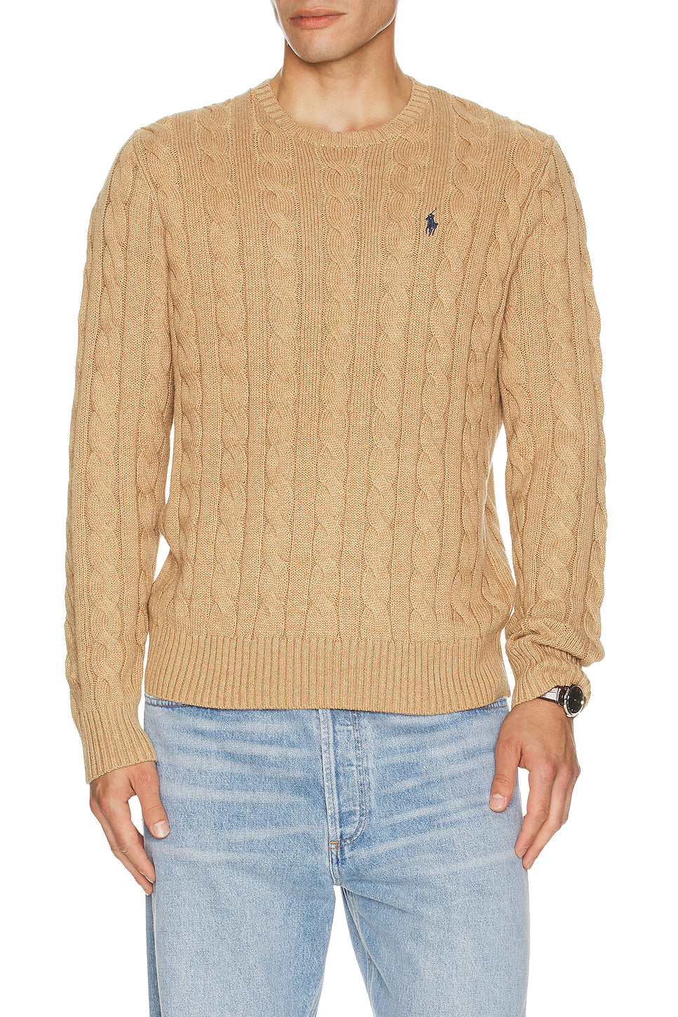 Cable Knit Crewneck Sweater