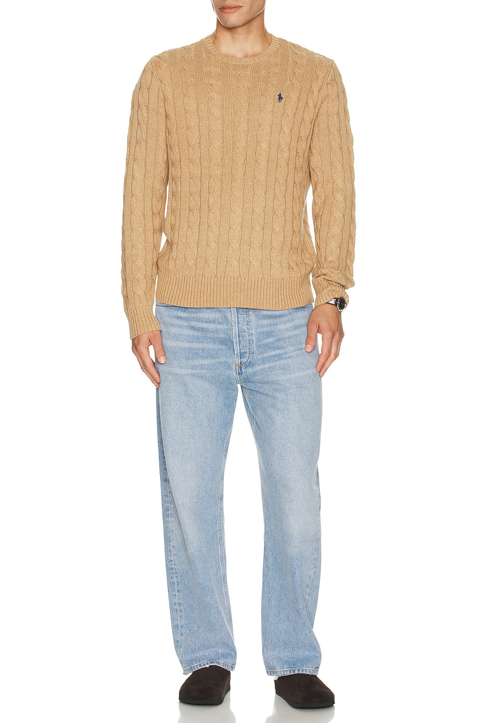 Cable Knit Crewneck Sweater