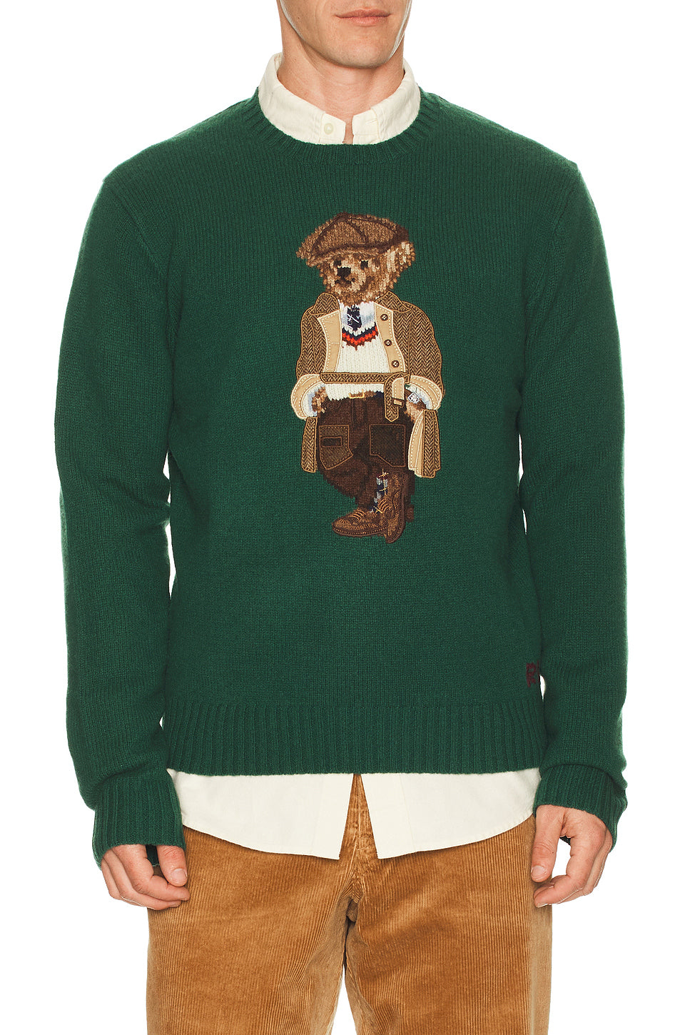 Wool Blend Head Of Charles Bear Sweater