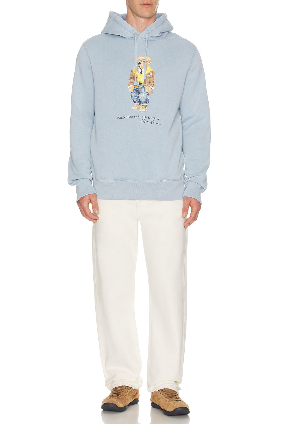 Fleece Resin Washed Heritage Bear Hoodie