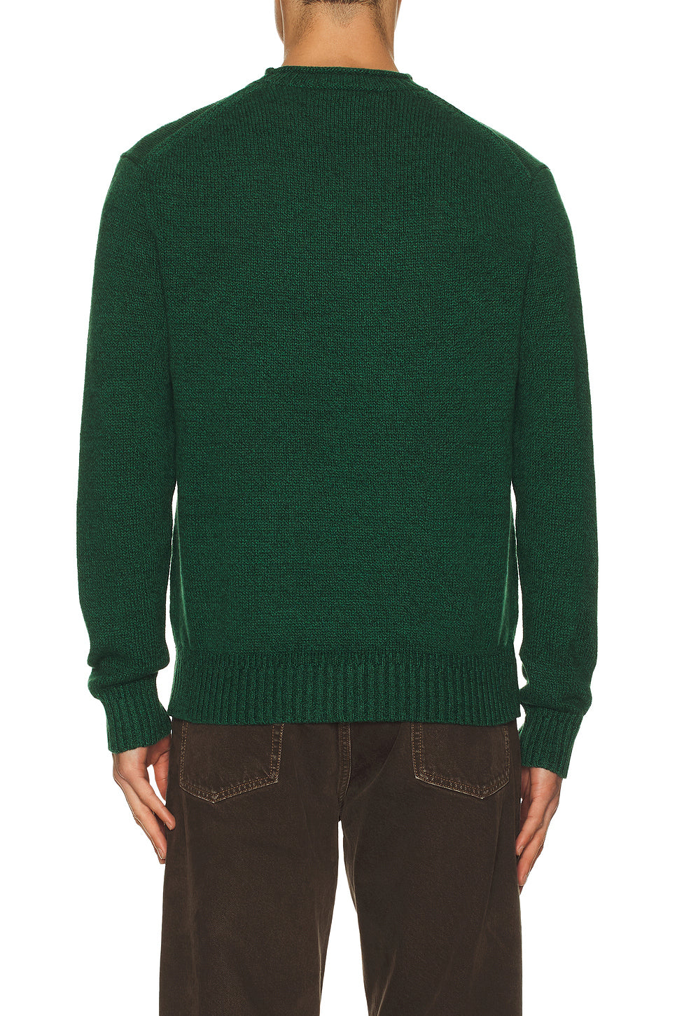 Long Sleeve Cotton Linen Novelty Society Bear Rollneck Sweater