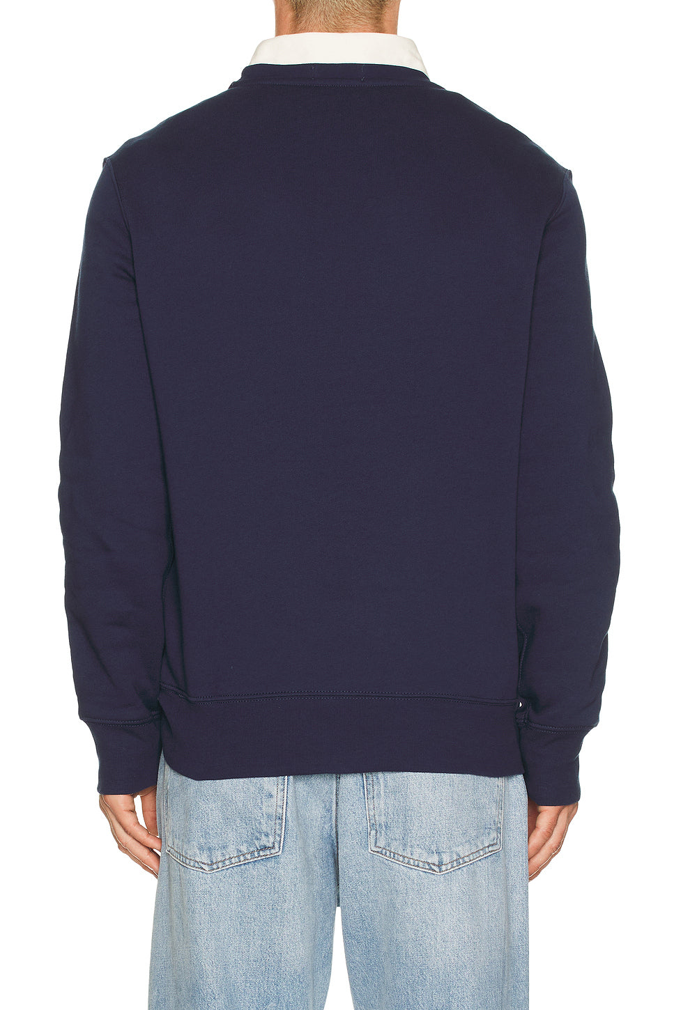 Long Sleeve Fleece Novelty Polo Society Bear Crewneck Sweatshirt