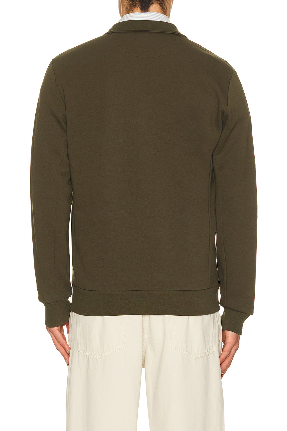 Long Sleeve Double Knit Tech Snap Mocknock Pullover