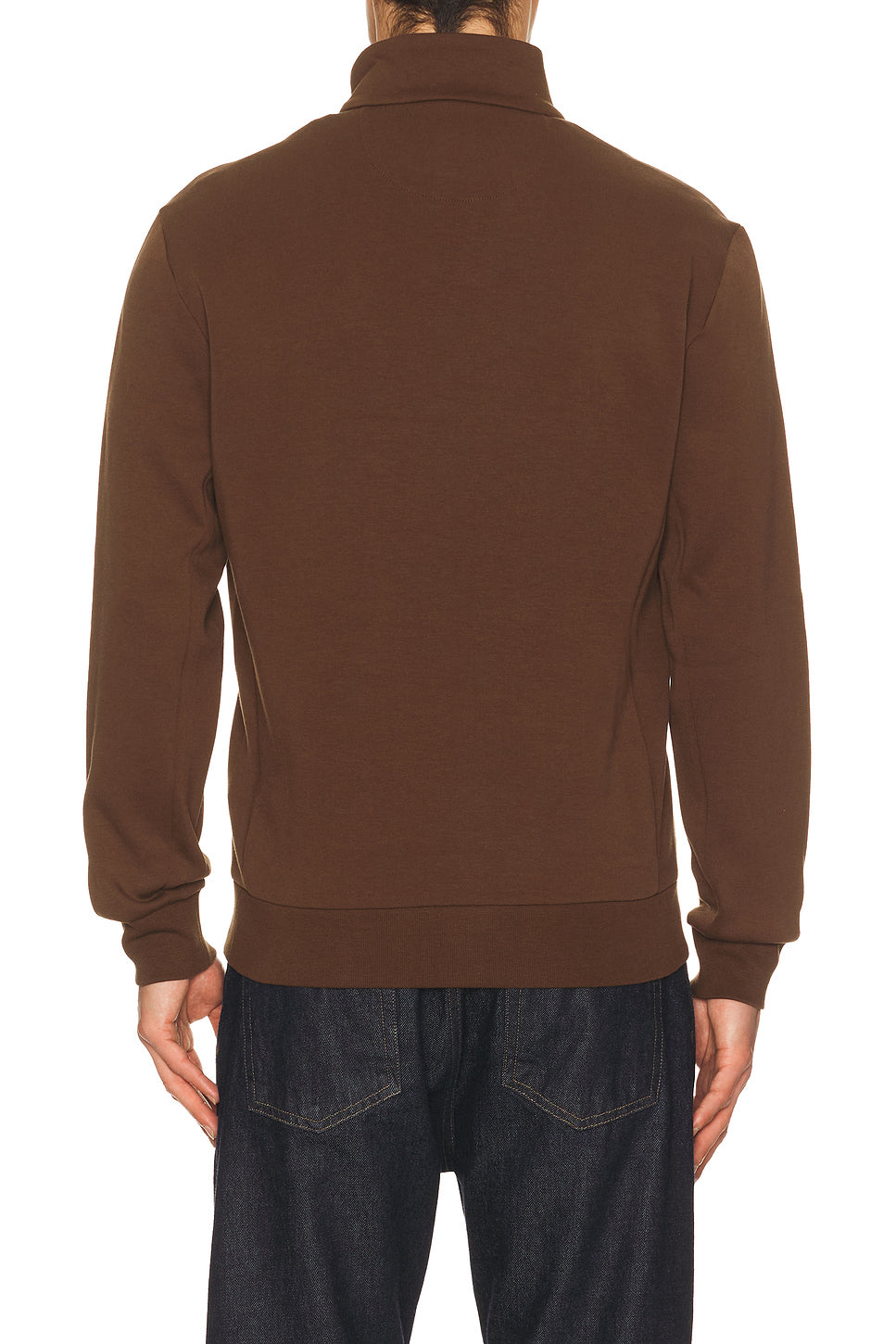 Long Sleeve Double Knit Tech Snap Mocknock Pullover