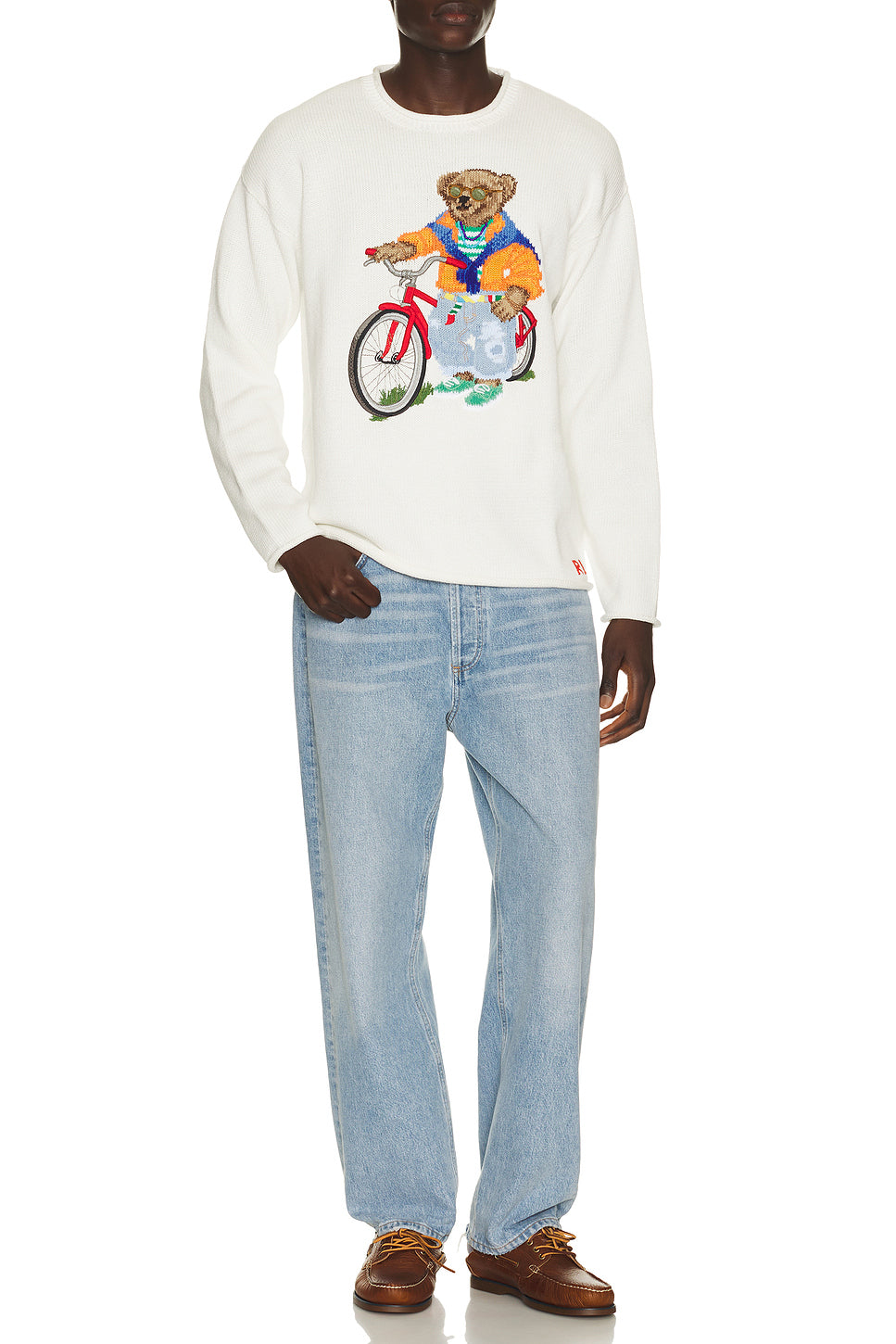 Long Sleeve Cotton Novelty Harbor Island Bear Rollneck Sweater