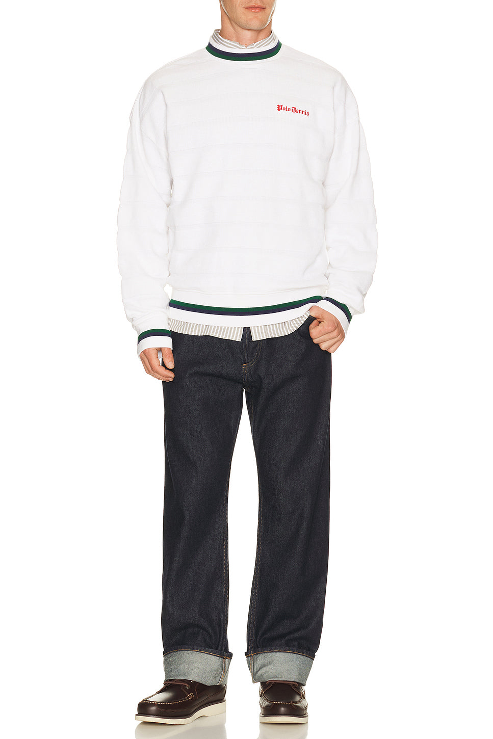 Bar Stripe Polo Tennis Pullover