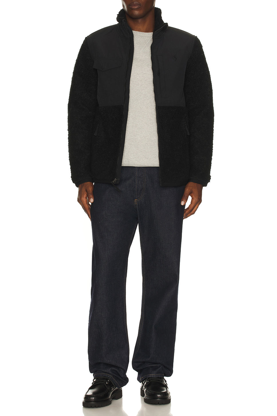 Bonded Hi-Pile Full Zip Hybrid Jacket