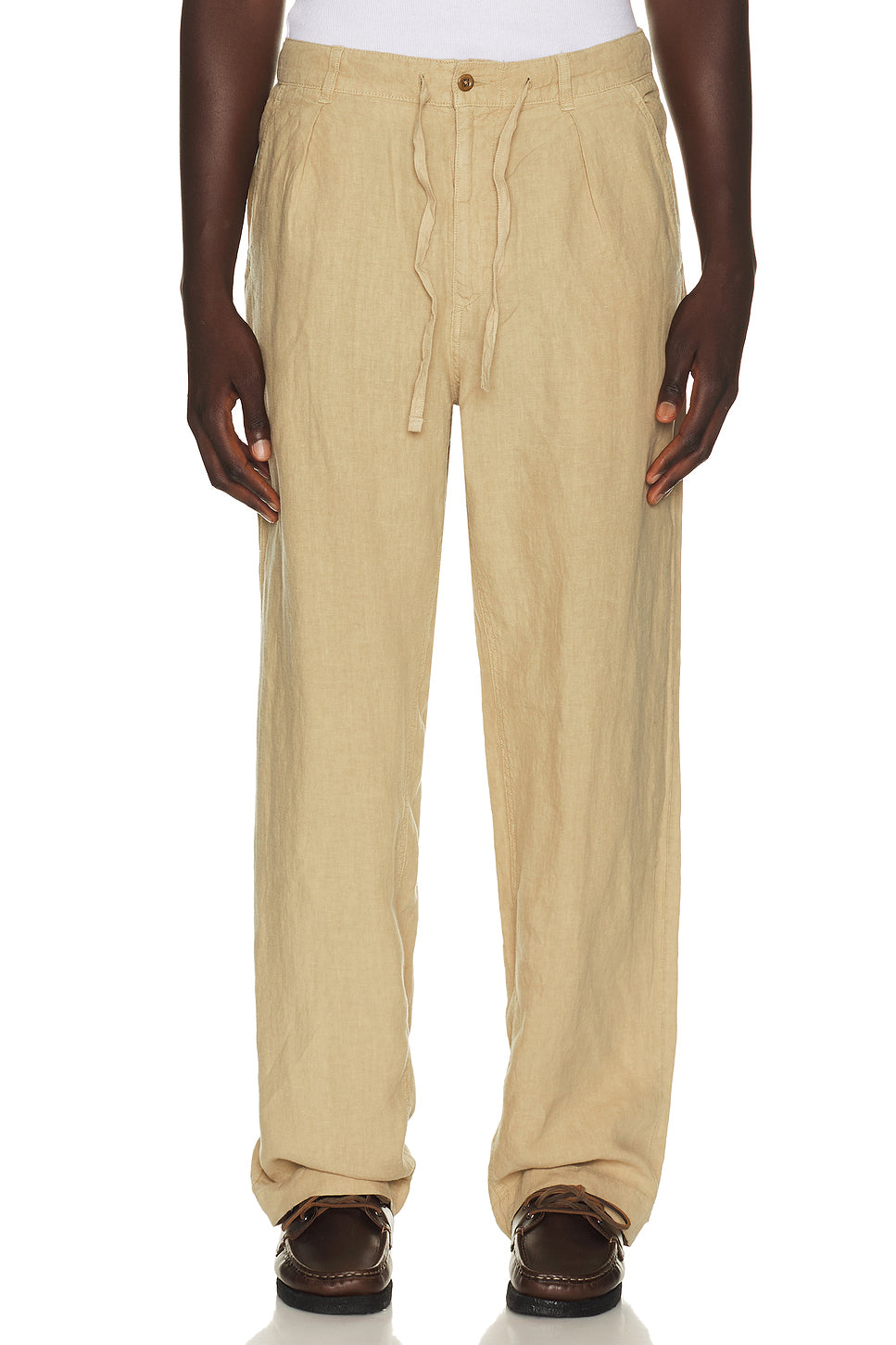Linen Pleated Lateaf Easy Pant