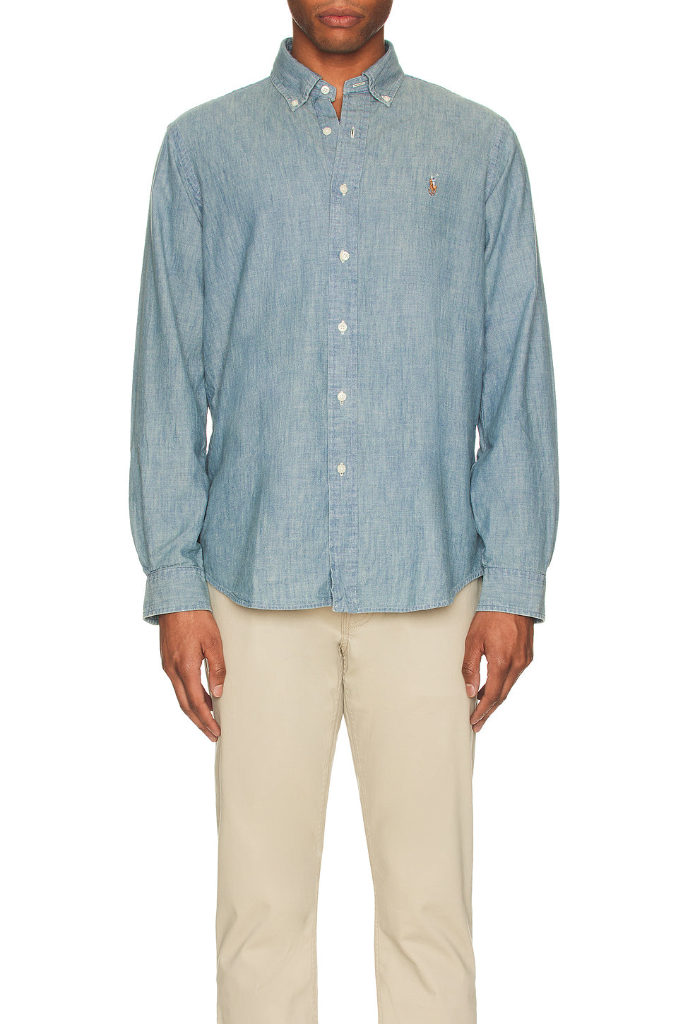 Long Sleeve Chambray Sport Shirt