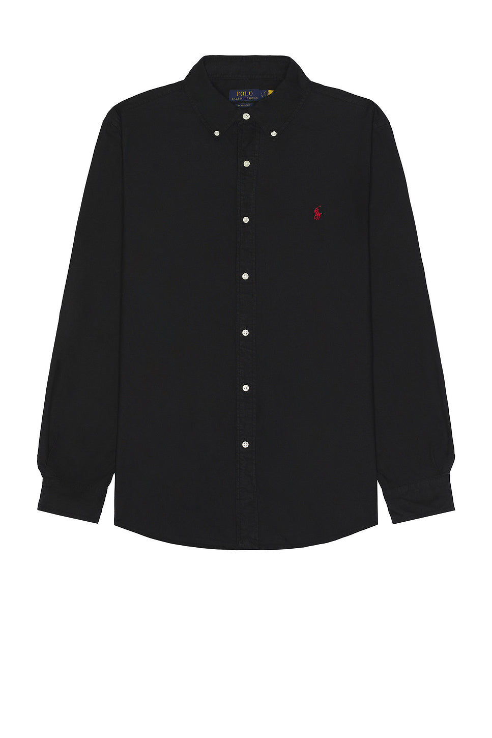 Garment Dyed Oxford Shirt in Black