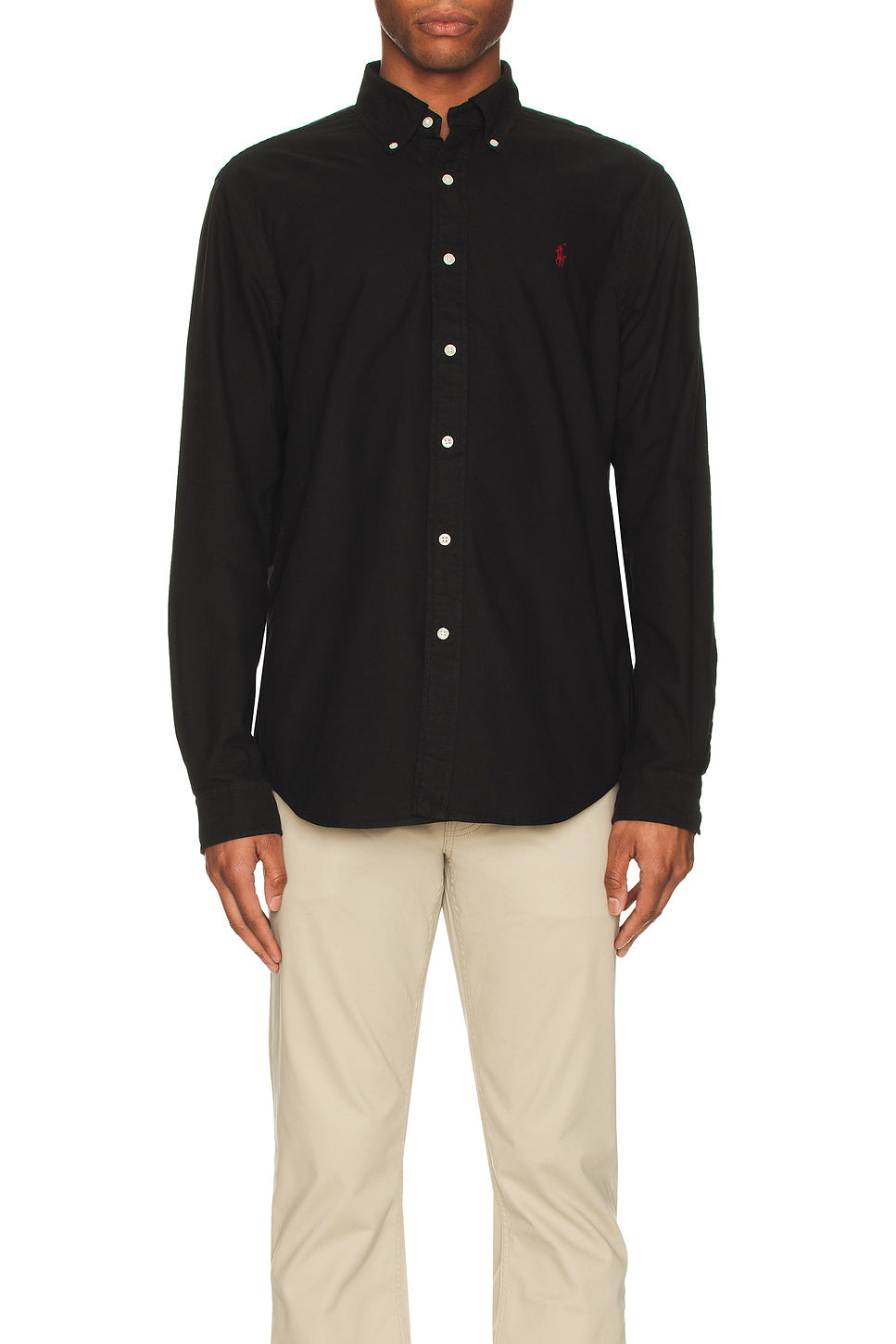 Garment Dyed Oxford Shirt in Black
