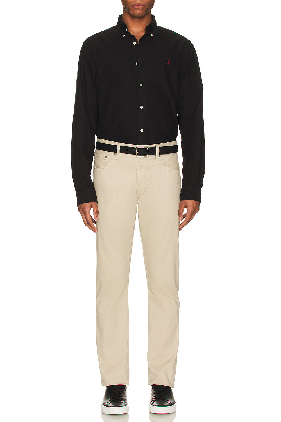 Garment Dyed Oxford Shirt in Black