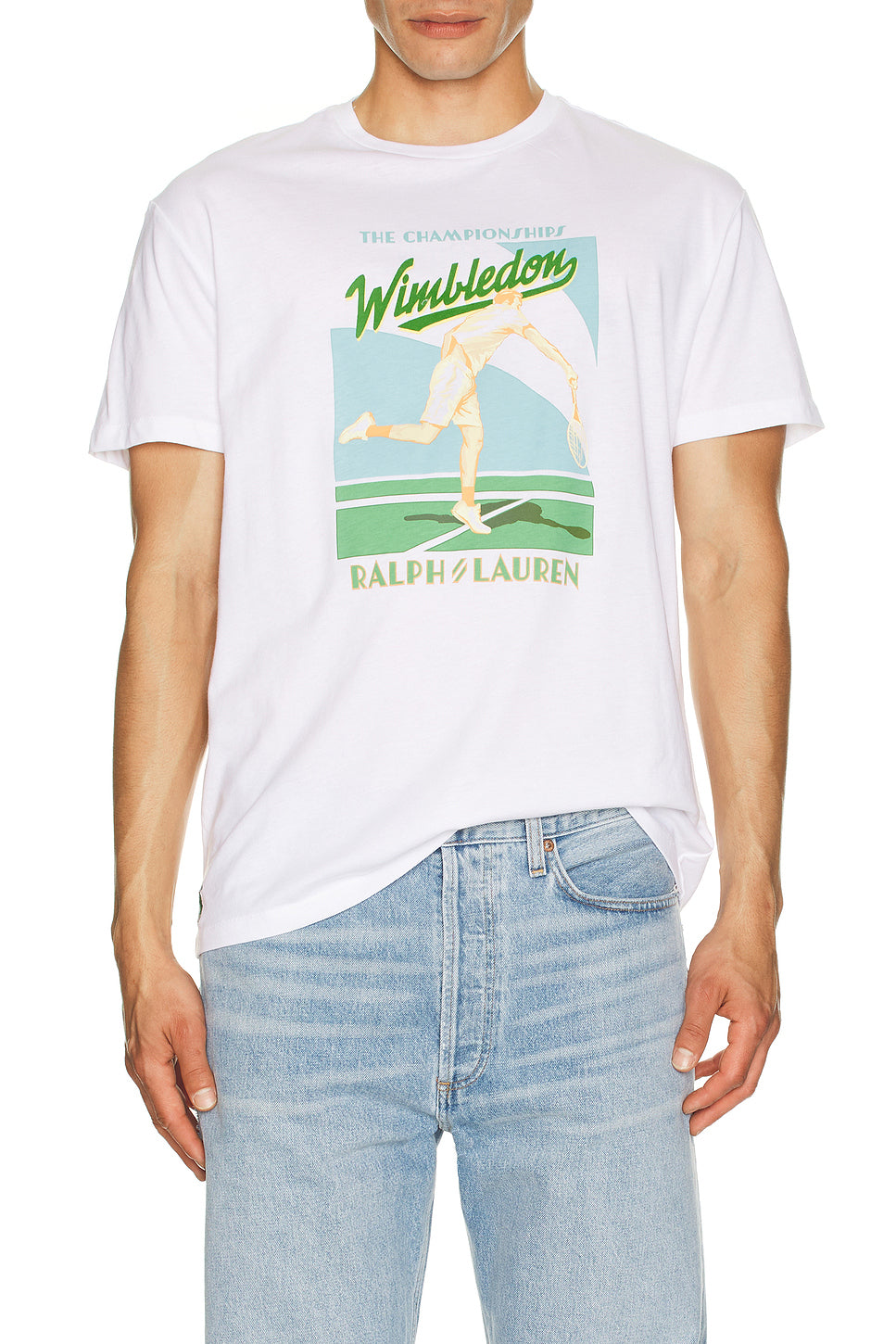 Short Sleeve Wimbledon Court Print T-Shirt