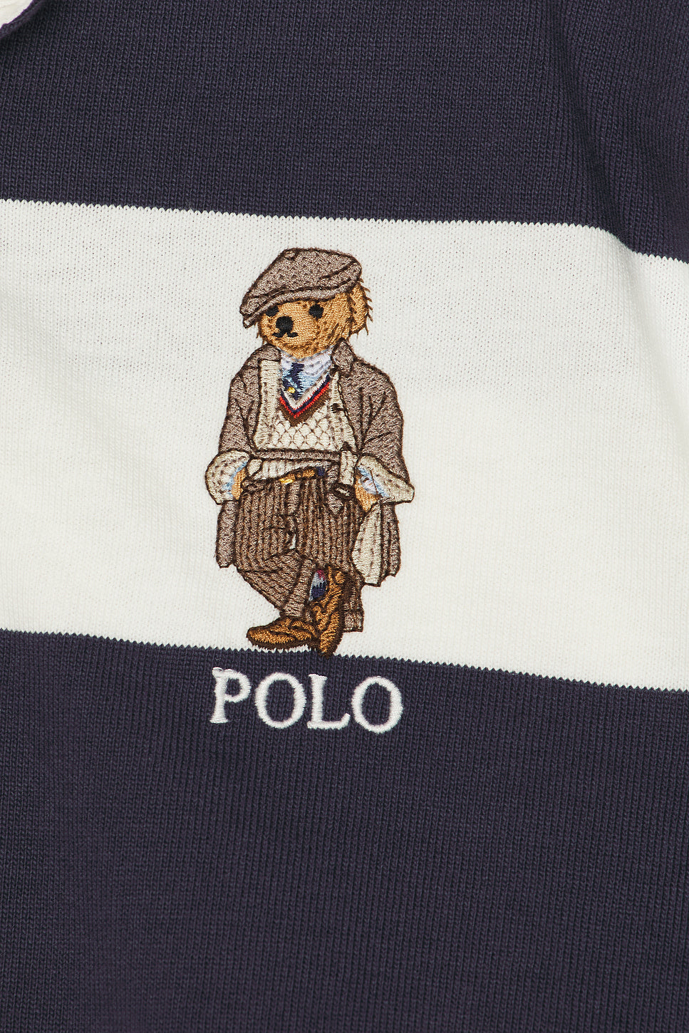Long Sleeve Novelty Heritage Bear Rugby Polo