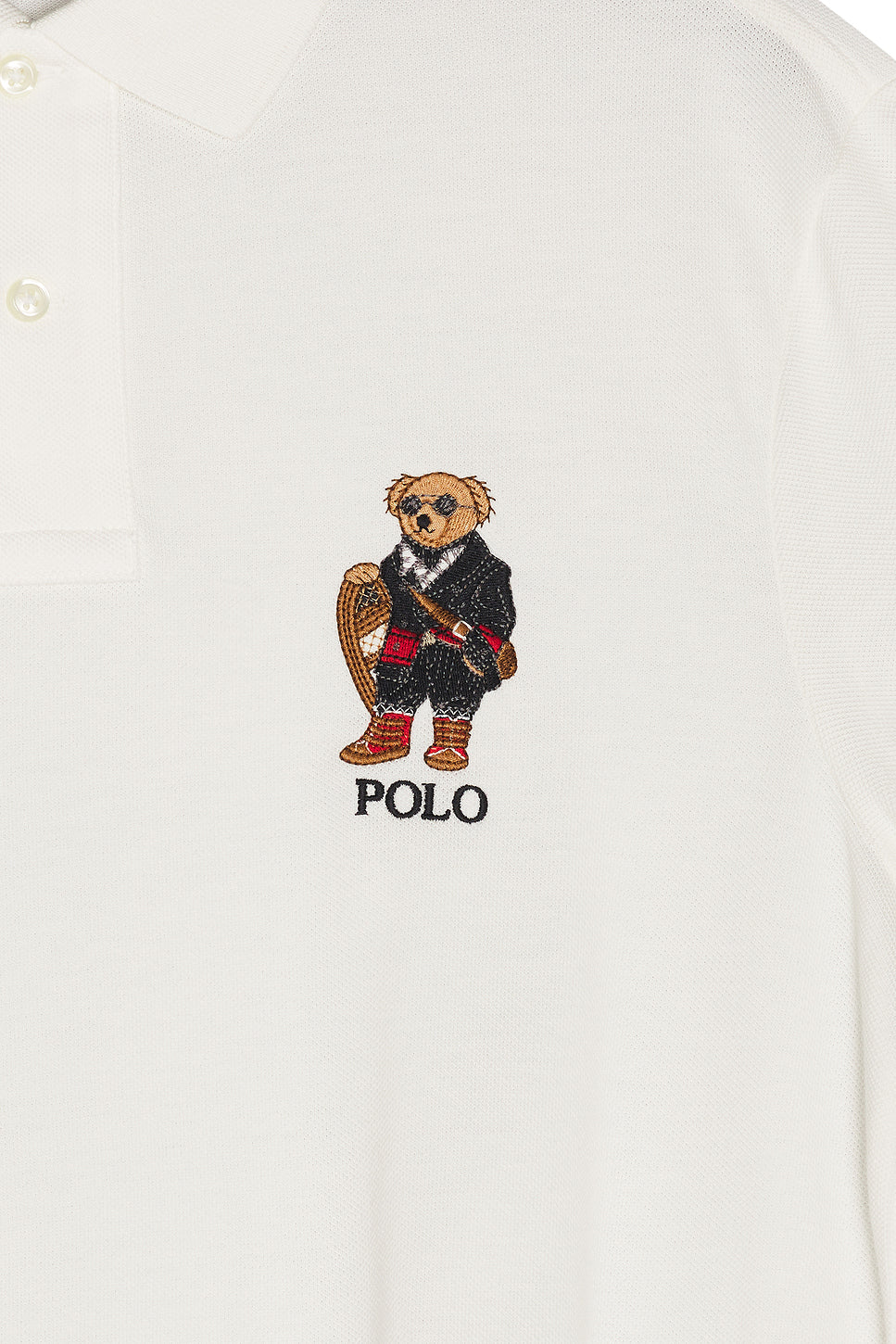 Long Sleeve Novelty Holiday Bear Polo