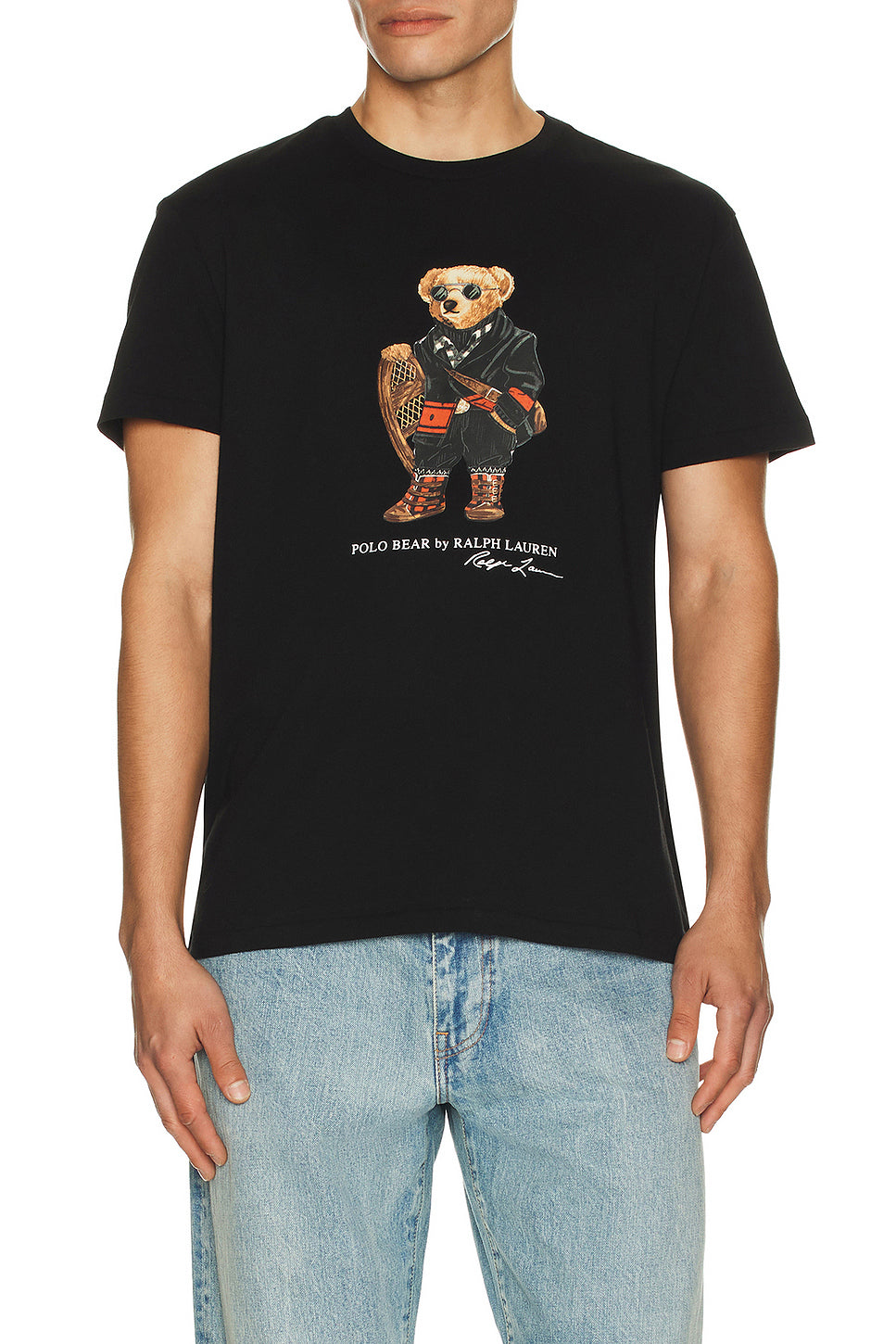 Short Sleeve Graphic Polo Bear T-Shirt