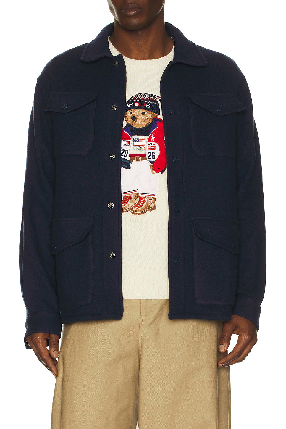 Winter Olympics Boil Wool Double Knit Shirt