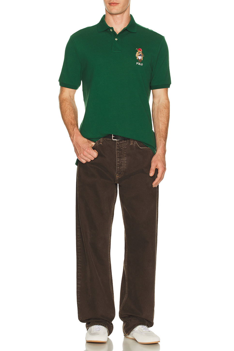 Short Sleeve Basic Mesh Society Bear Polo