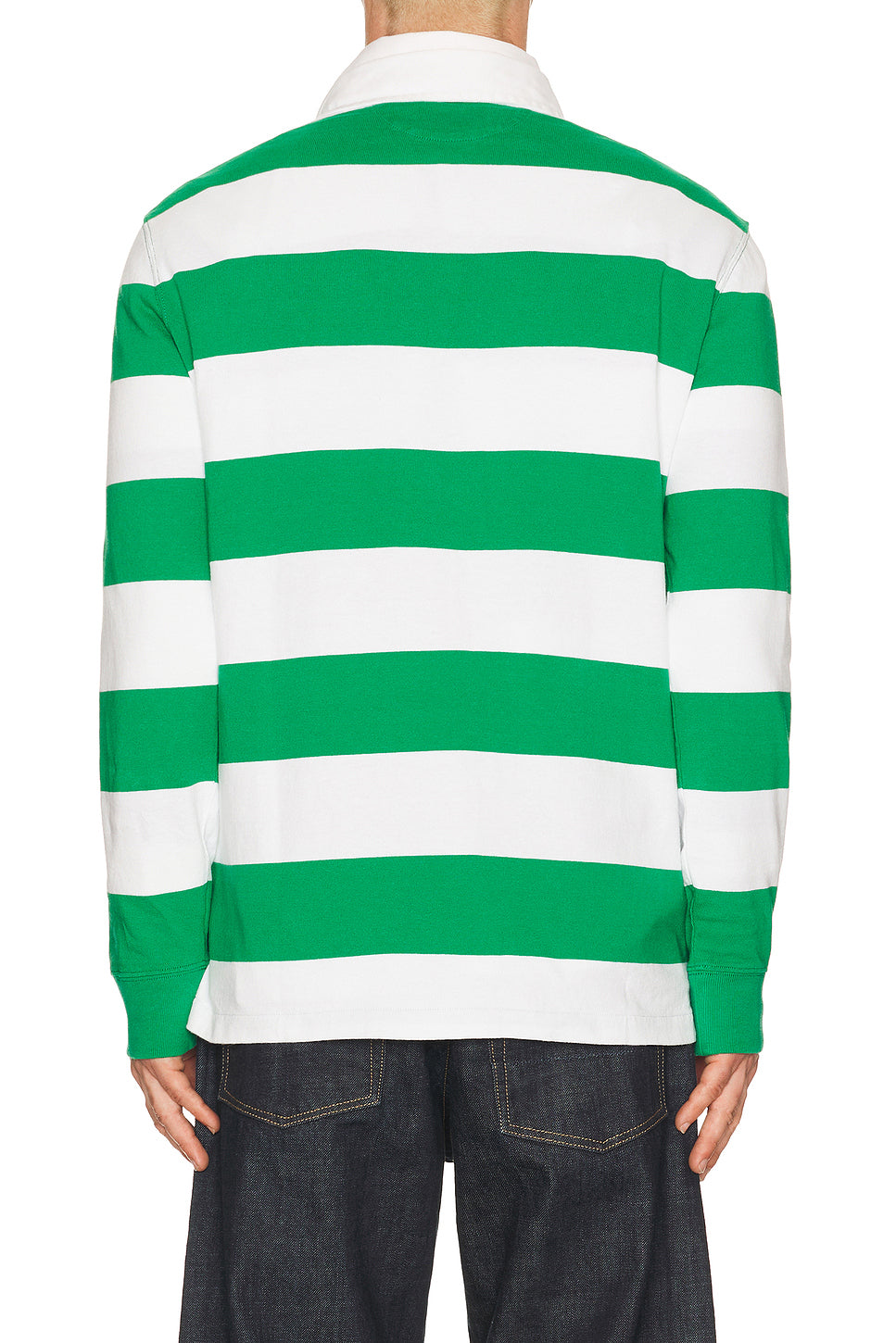 Long Sleeve Iconic Stripe Rugby Polo