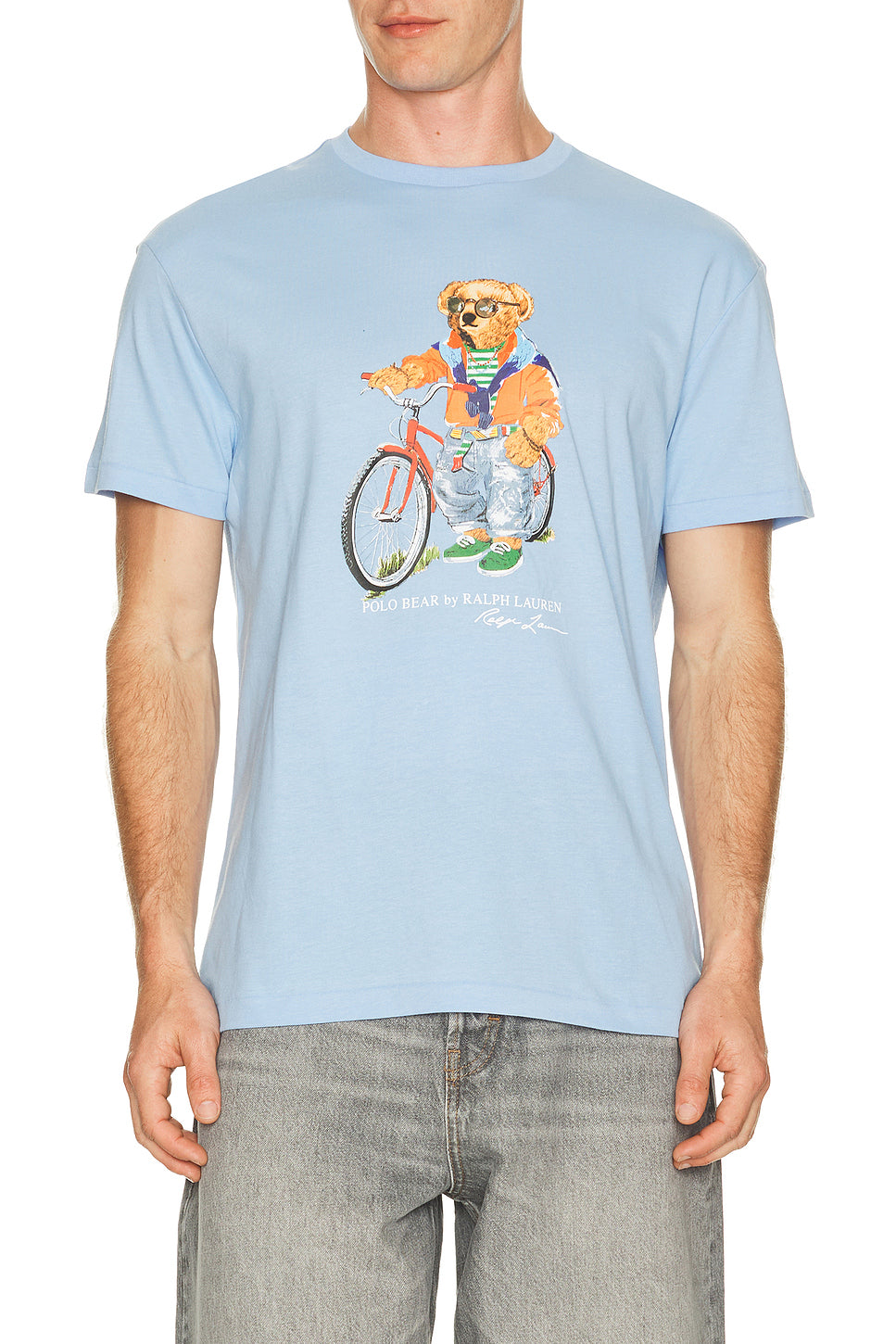 Short Sleeve Jersey Knit Novelty Summer Bear Tee