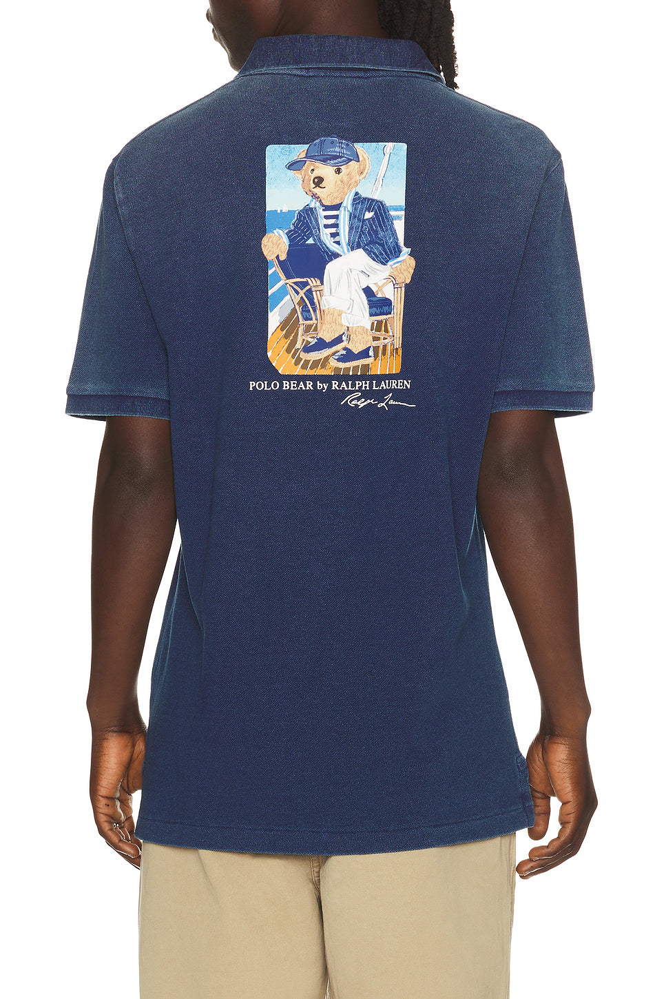 Short Sleeve Mesh Novelty Bear Polo