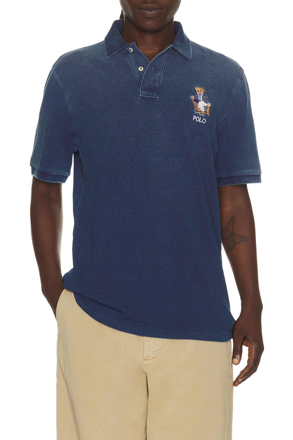 Short Sleeve Mesh Novelty Bear Polo