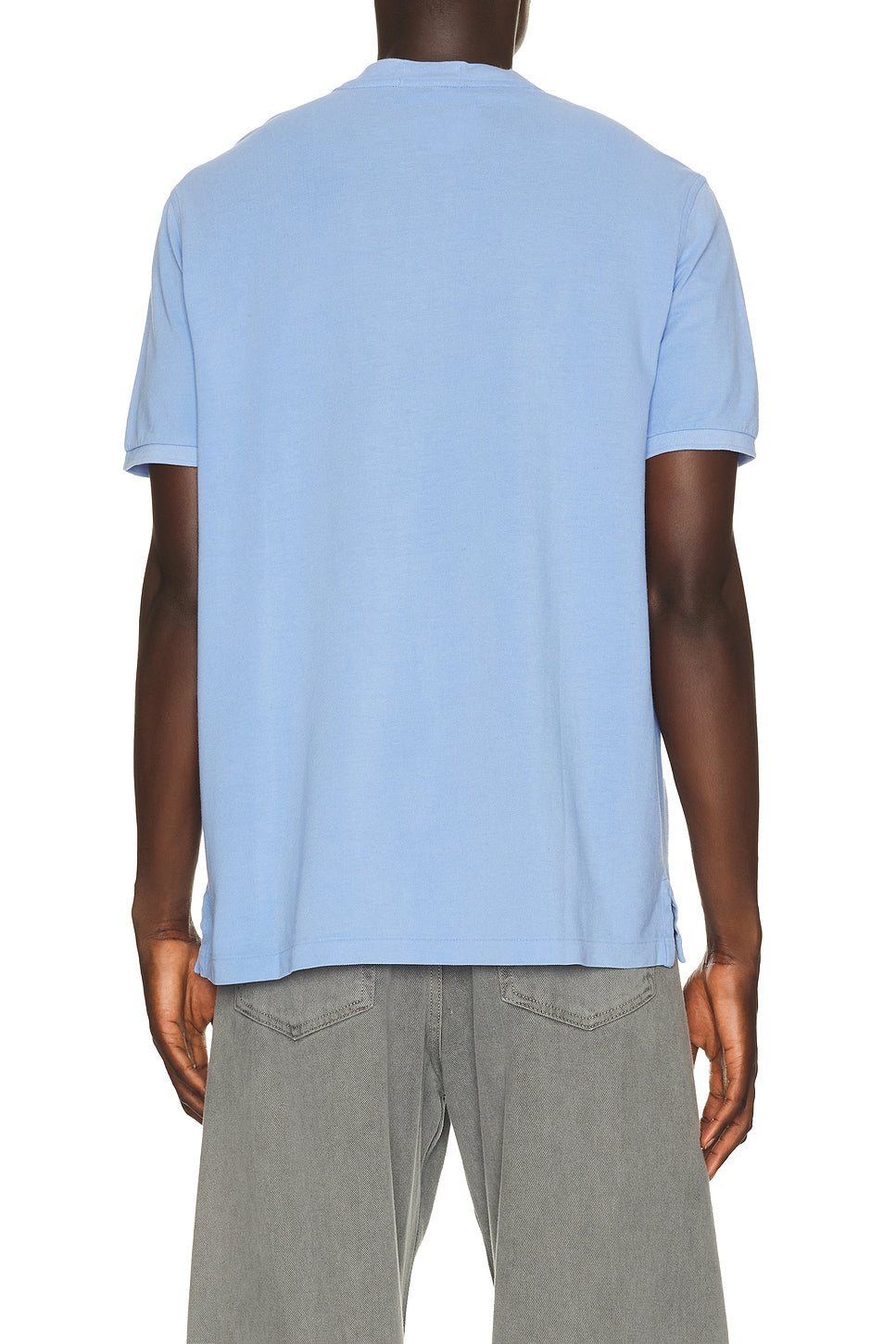 Short Sleeve Garment Dyed Featherweight Mesh Henley T-Shirt