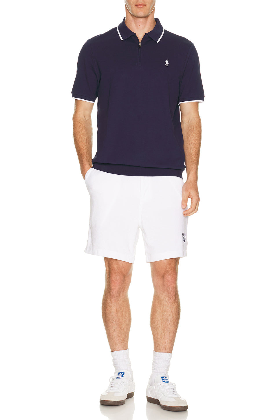 Short Sleeve Half Zip Polo