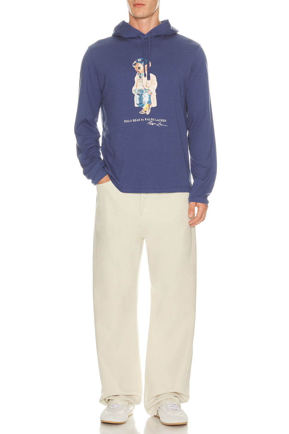 Long Sleeve Jersey Knit Litchfield Bear Graphic T-Shirt with Hood