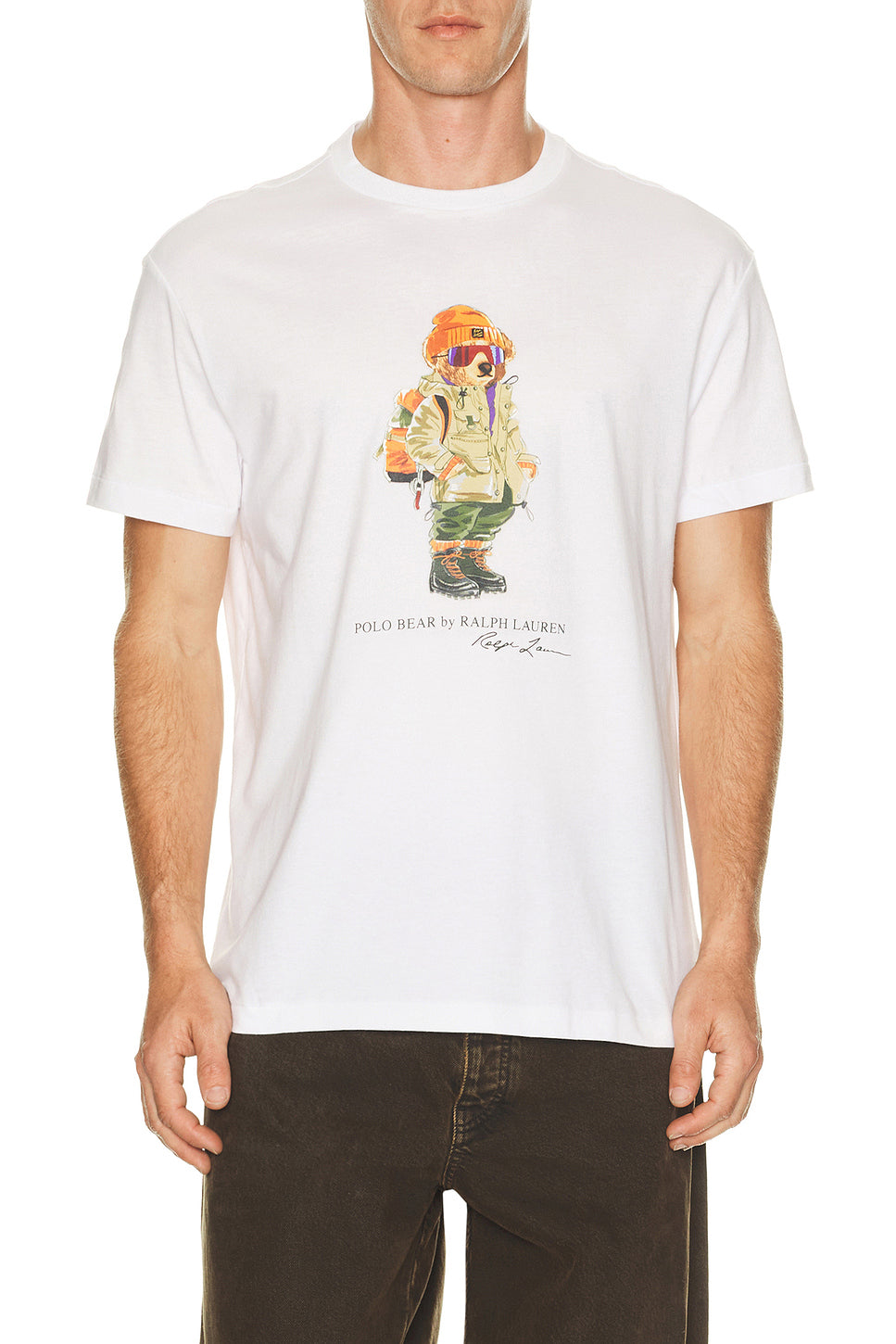 Short Sleeve Jersey Knit Novelty Red Rocks Bear Graphic T-Shirt