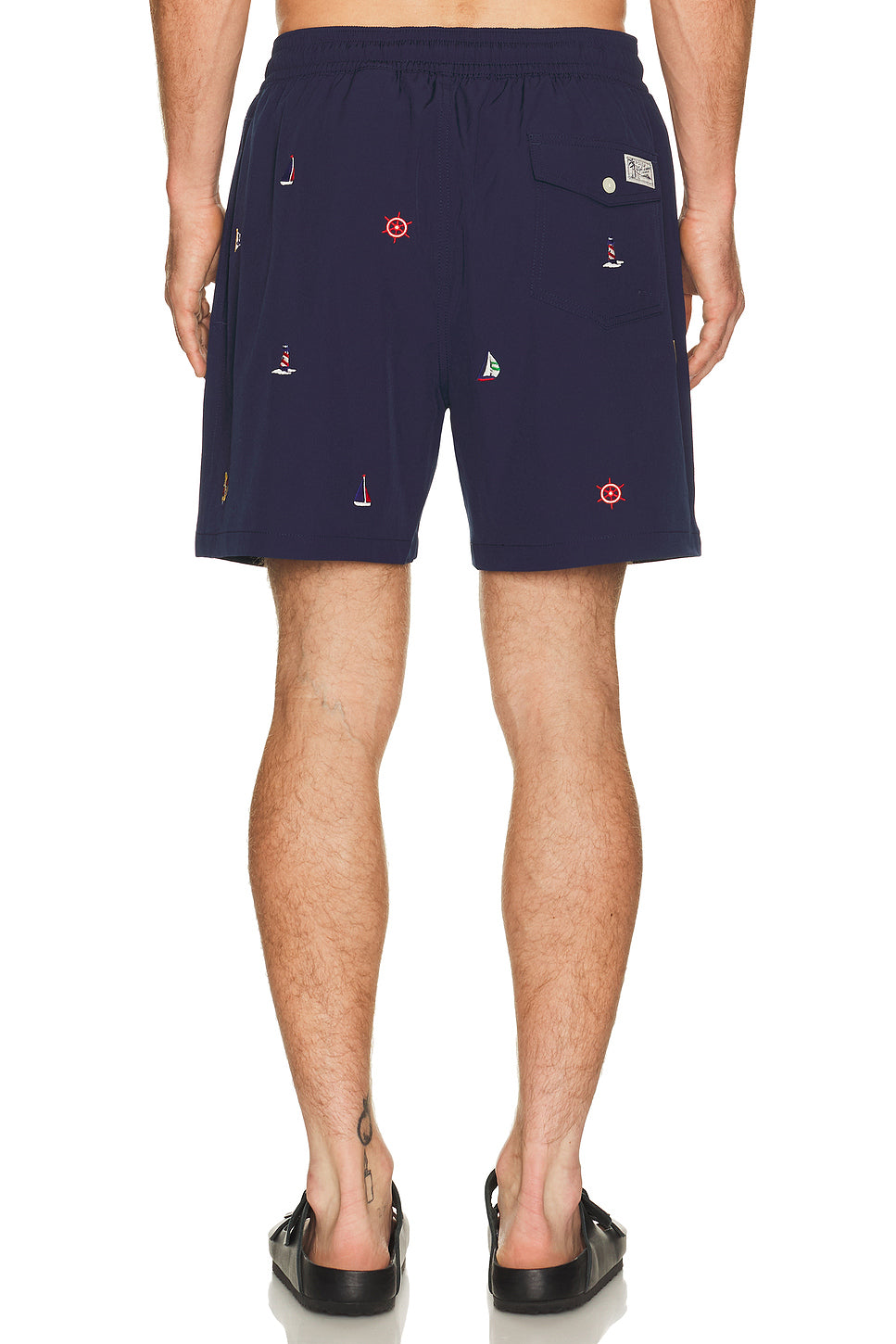 Stretch Polyester Boat All Over Traveler Swim Trunk