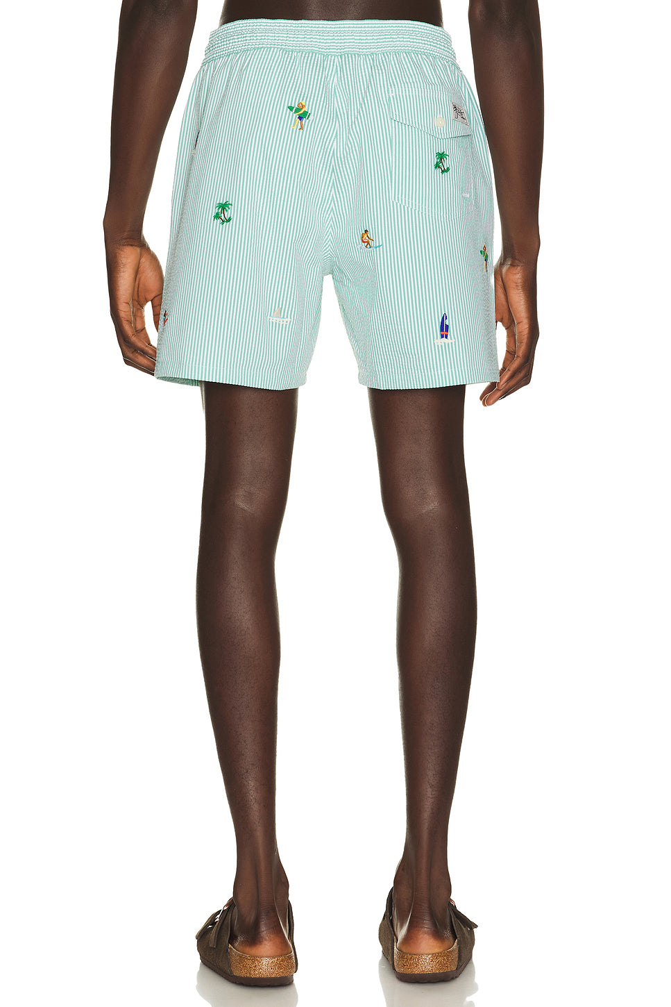 Stretch Seersucker Traveler Swim Trunk