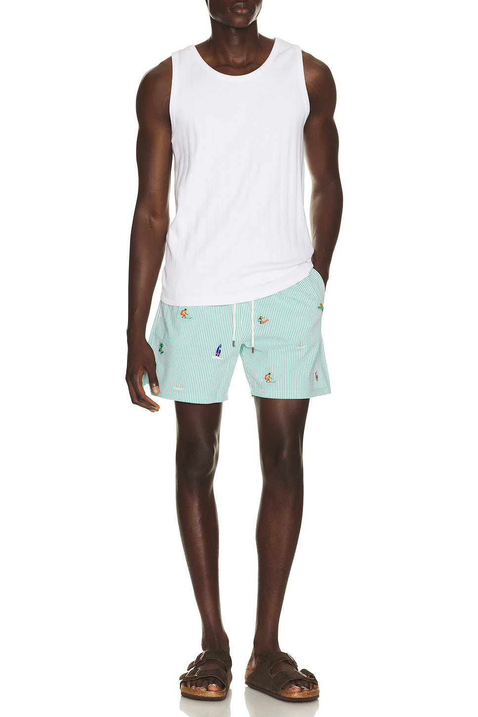 Stretch Seersucker Traveler Swim Trunk