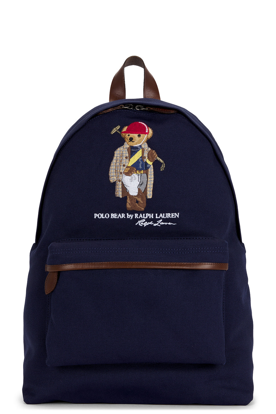Canvas & Leather Novelty Polo Society Bear Large Backpack