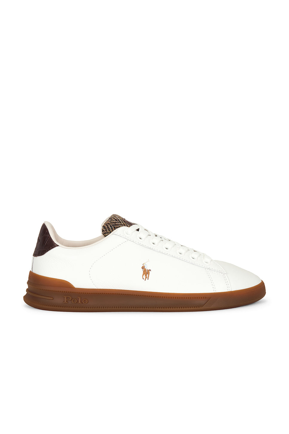 Heritage Court III Leather & Croc Low-Top Sneaker