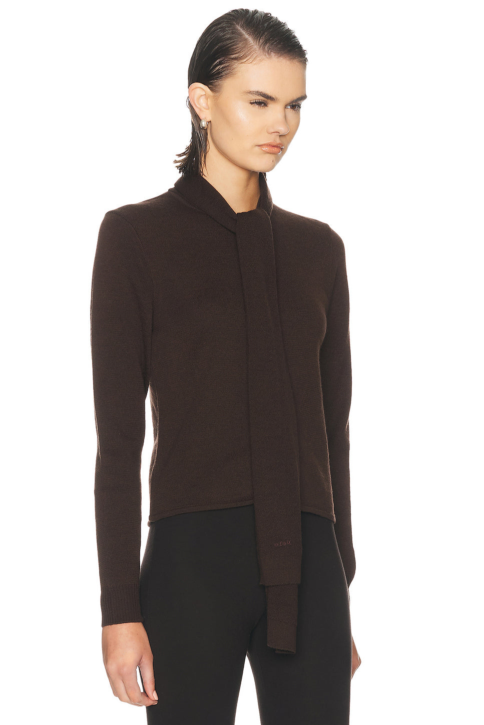 Long Sleeve Tie Sweater
