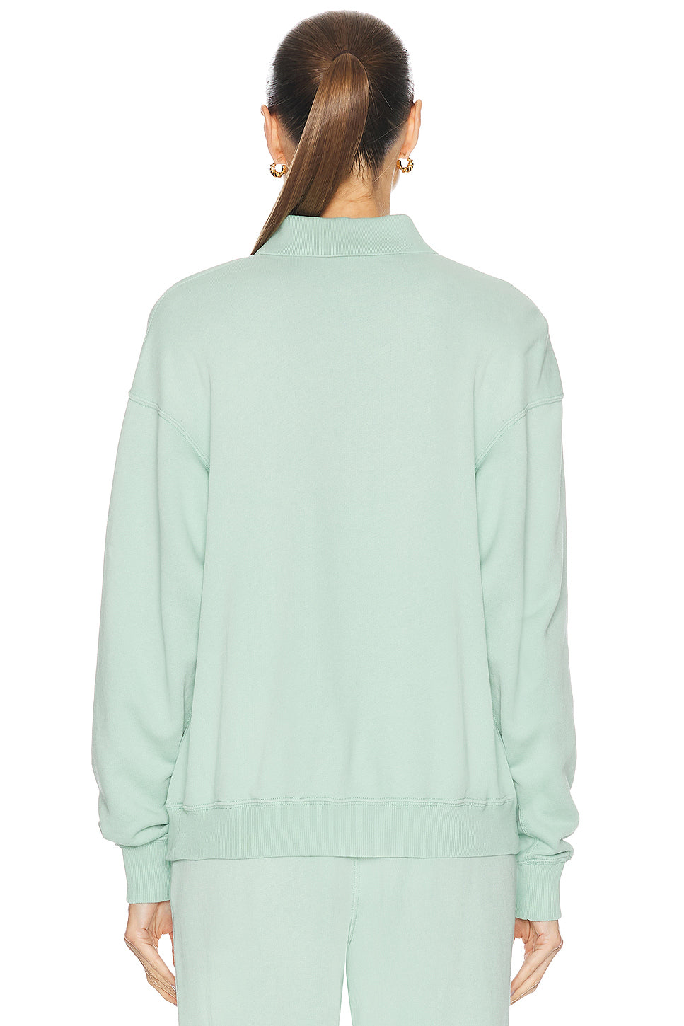 Long Sleeve Polo Sweatshirt
