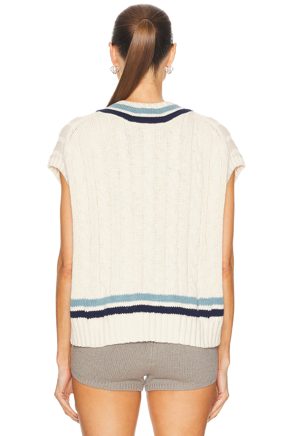 Sleeveless V Neck Pullover Sweater