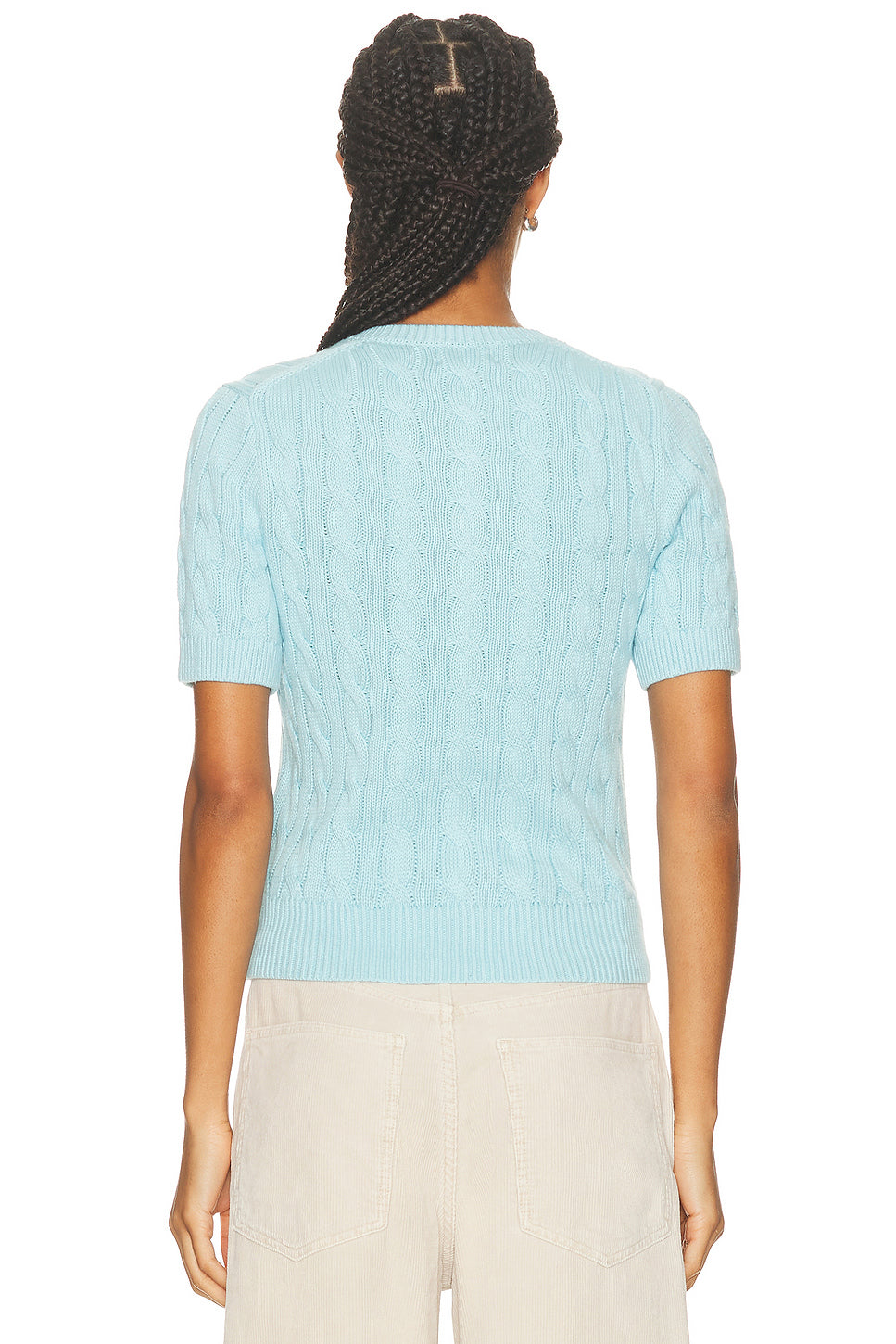 Short Sleeve Crewneck Cardigan