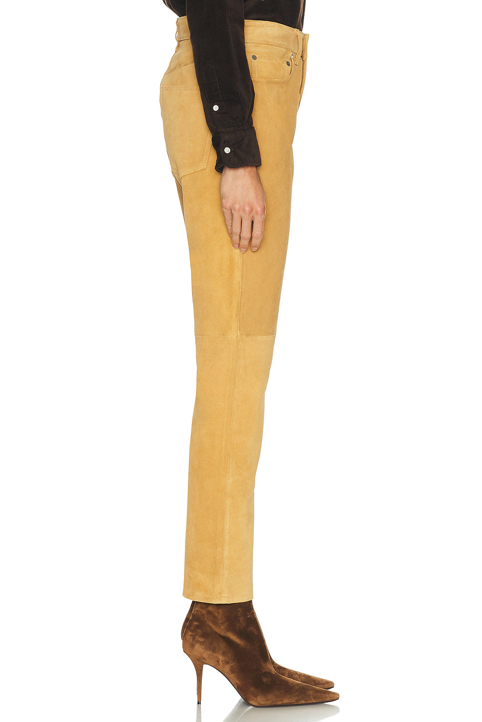 Suede Straight Leg Pant