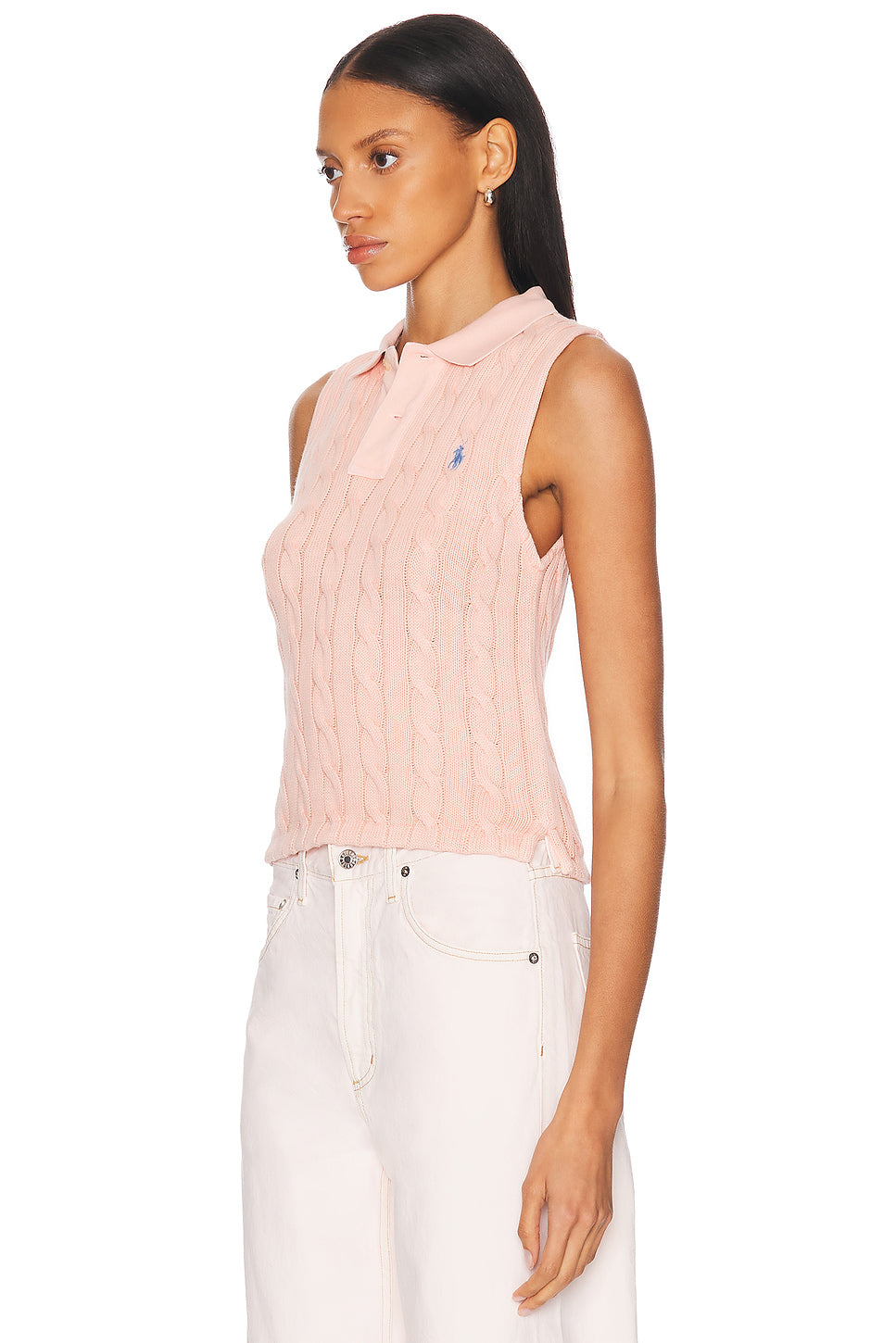 Sleeveless Polo Top